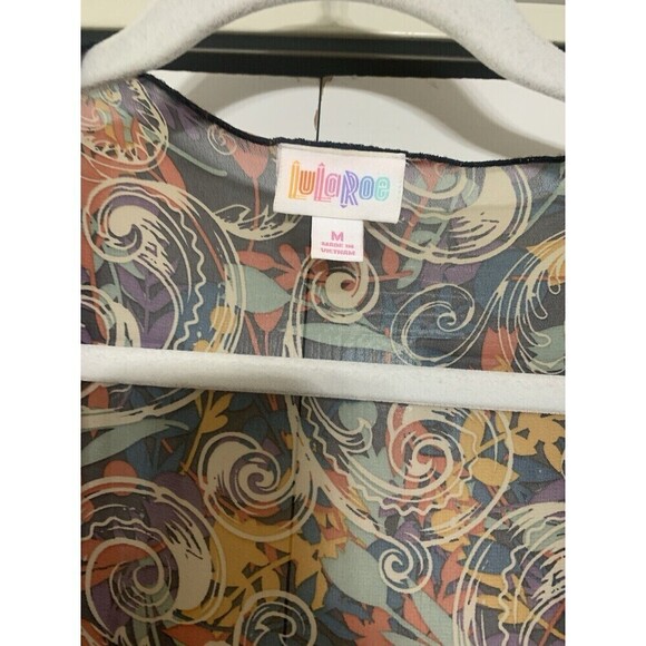 Lularoe Longline Sheer Kimono Duster Cardigan Multi Color Size M (X4) - Picture 4 of 7